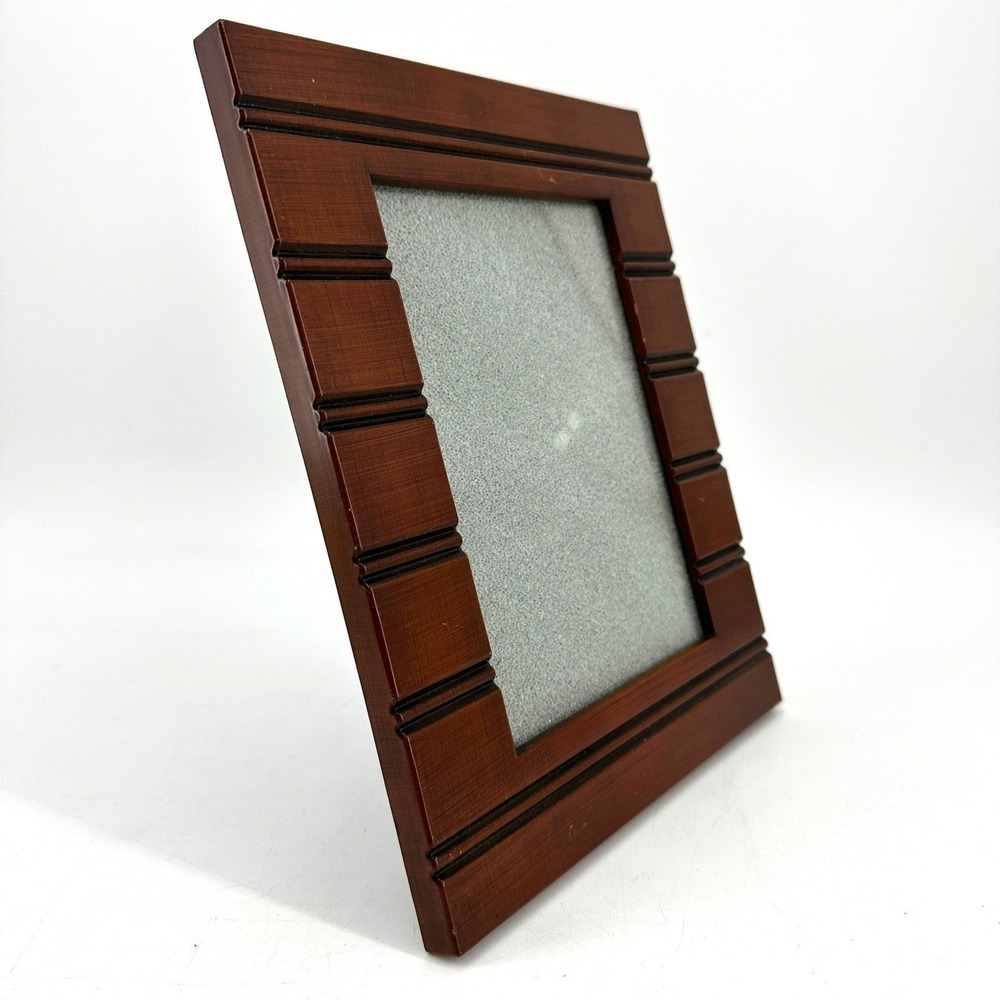 Wooden Photo Frame Dark Brown 5x7 Tabletop Display Stand Up Country
